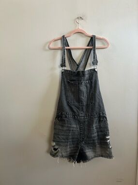 Abercrombie gray short‎ overalls x large